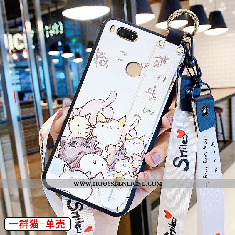 Housse Xiaomi Mi A1 Délavé En Daim Personnalité Fluide Doux Rose Petit Mode Téléphone Portable