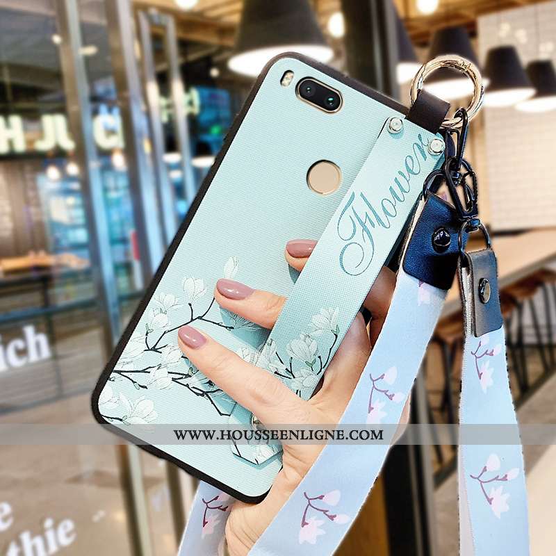 Housse Xiaomi Mi A1 Délavé En Daim Personnalité Fluide Doux Rose Petit Mode Téléphone Portable
