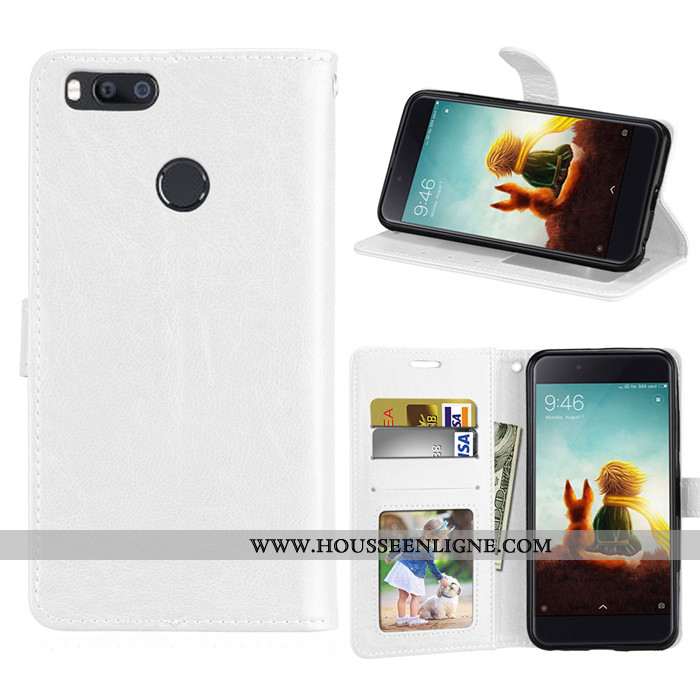 Housse Xiaomi Mi A1 Fluide Doux Silicone Petit Mesh Coque Étui Cuir Marron
