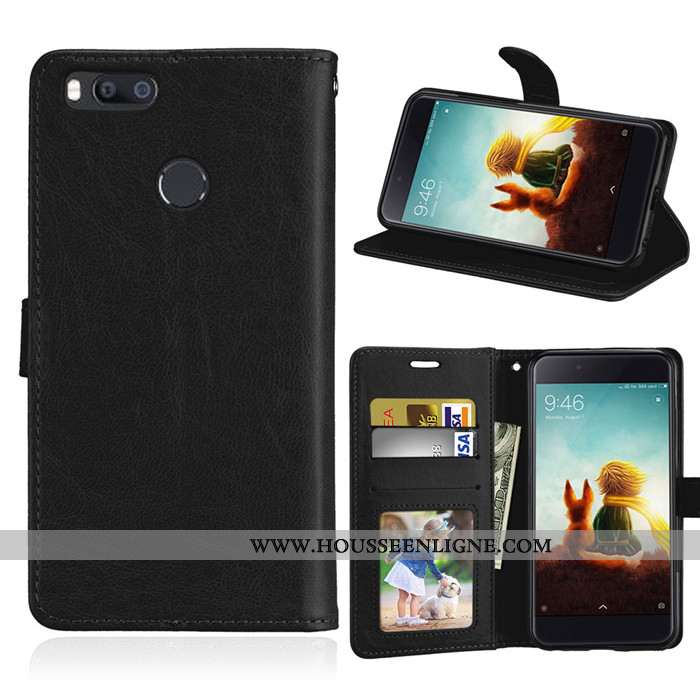 Housse Xiaomi Mi A1 Fluide Doux Silicone Petit Mesh Coque Étui Cuir Marron
