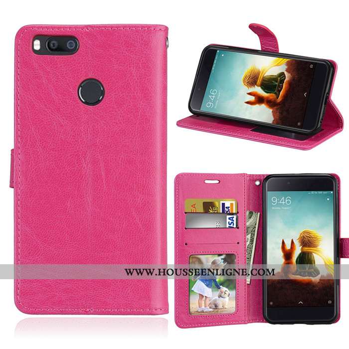 Housse Xiaomi Mi A1 Fluide Doux Silicone Petit Mesh Coque Étui Cuir Marron