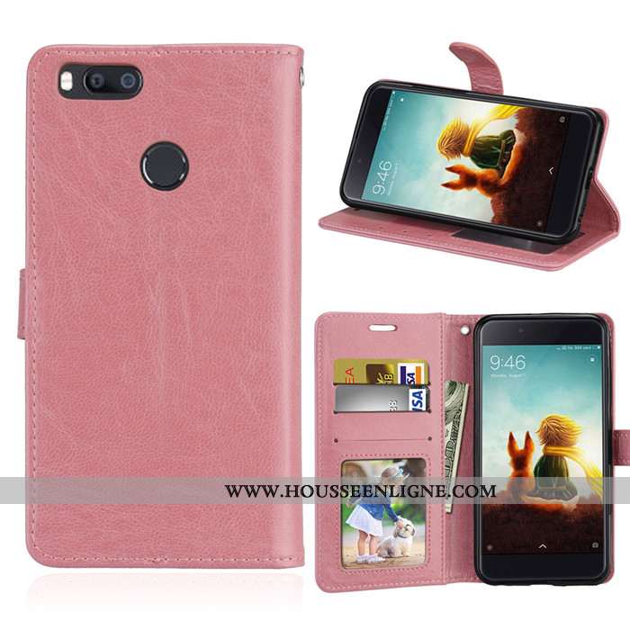 Housse Xiaomi Mi A1 Fluide Doux Silicone Petit Mesh Coque Étui Cuir Marron