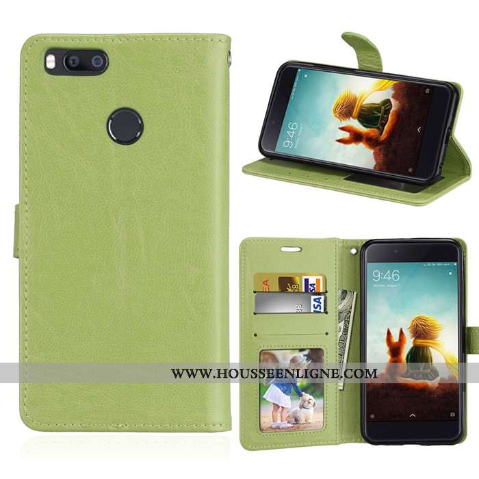 Housse Xiaomi Mi A1 Fluide Doux Silicone Petit Mesh Coque Étui Cuir Marron