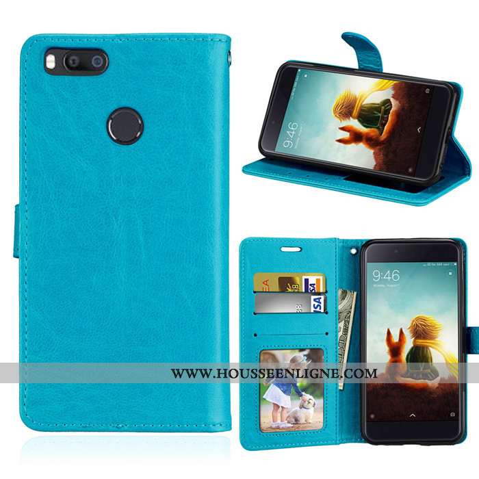Housse Xiaomi Mi A1 Fluide Doux Silicone Petit Mesh Coque Étui Cuir Marron