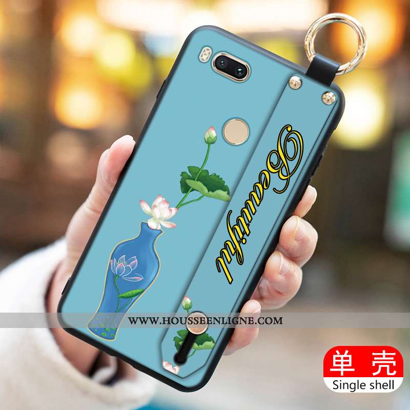 Housse Xiaomi Mi A1 Légère Vintage Ultra Tendance Téléphone Portable Petit Vert Verte