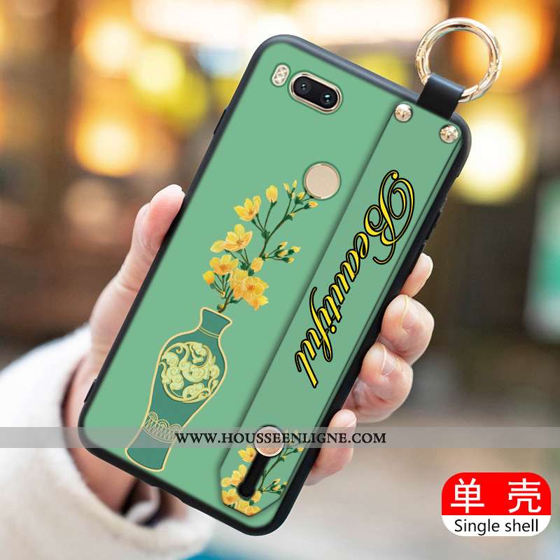 Housse Xiaomi Mi A1 Légère Vintage Ultra Tendance Téléphone Portable Petit Vert Verte