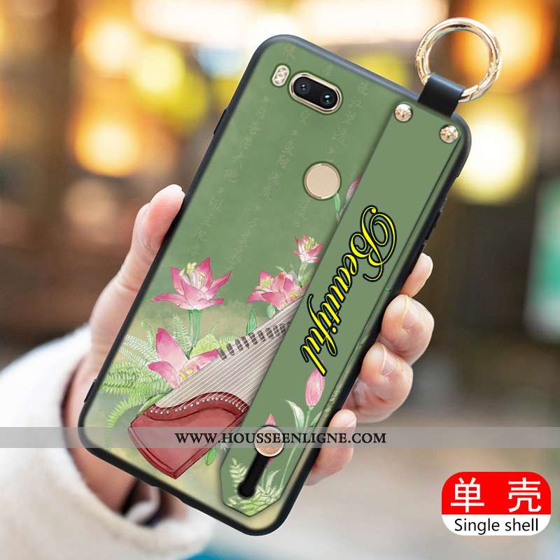 Housse Xiaomi Mi A1 Légère Vintage Ultra Tendance Téléphone Portable Petit Vert Verte