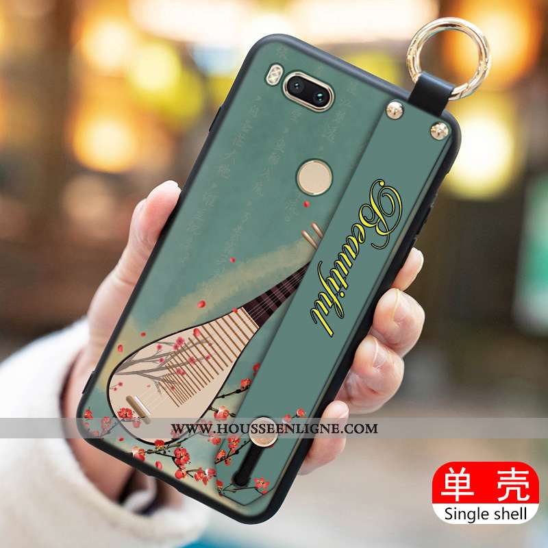 Housse Xiaomi Mi A1 Légère Vintage Ultra Tendance Téléphone Portable Petit Vert Verte