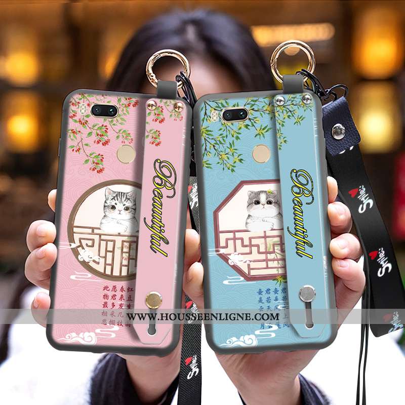 Housse Xiaomi Mi A1 Légère Vintage Ultra Tendance Téléphone Portable Petit Vert Verte