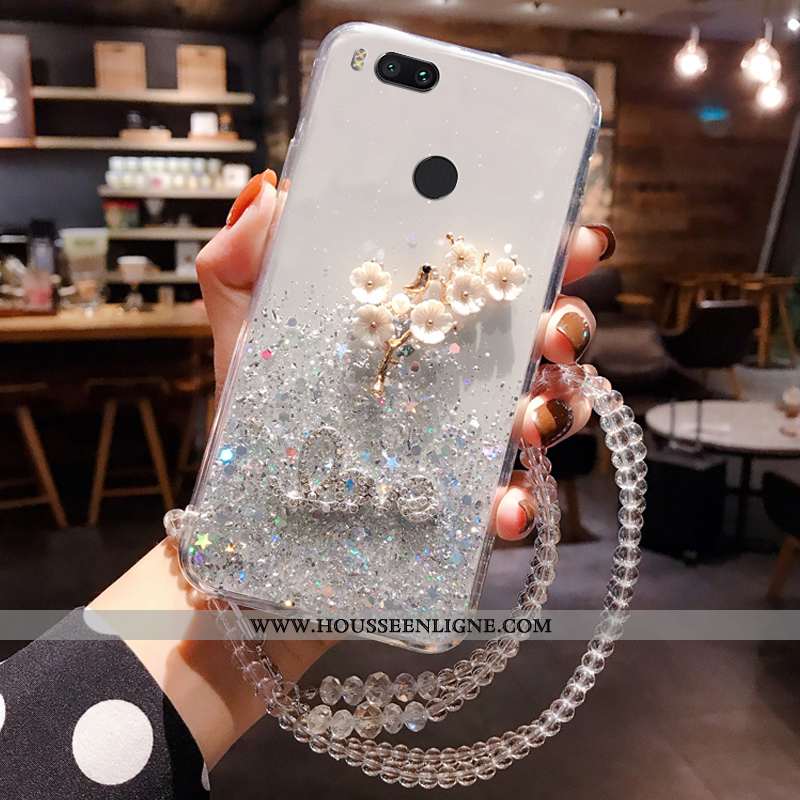 Housse Xiaomi Mi A1 Ornements Suspendus Protection Coque Rose Tempérer Étui Ciel Étoilé