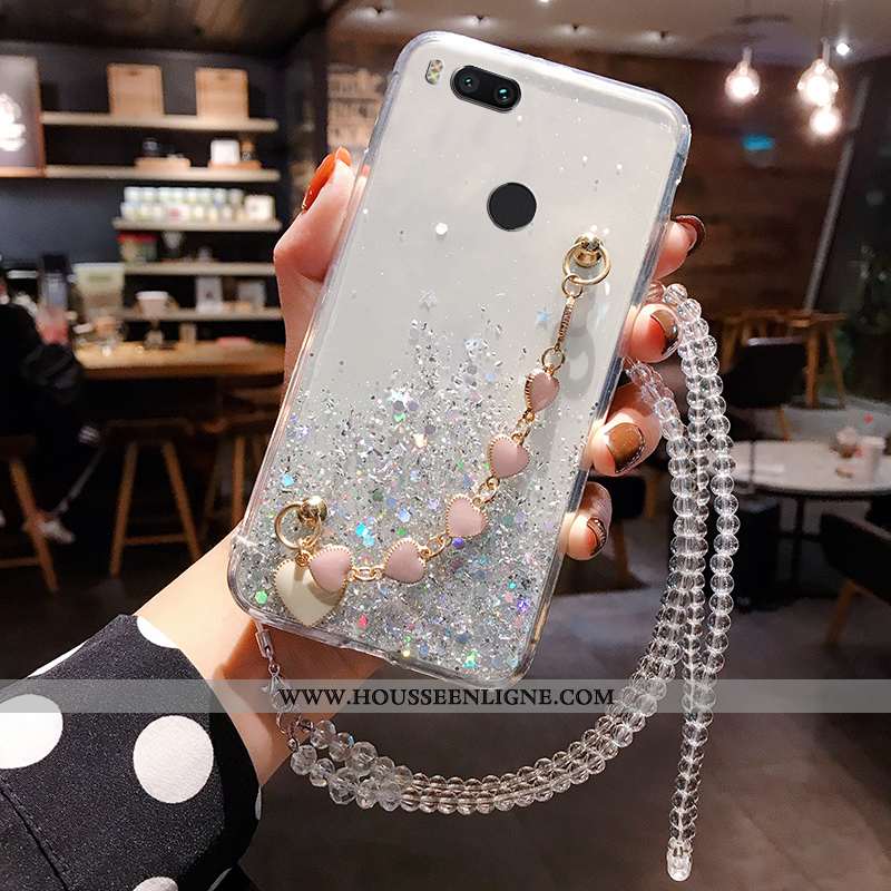 Housse Xiaomi Mi A1 Ornements Suspendus Protection Coque Rose Tempérer Étui Ciel Étoilé
