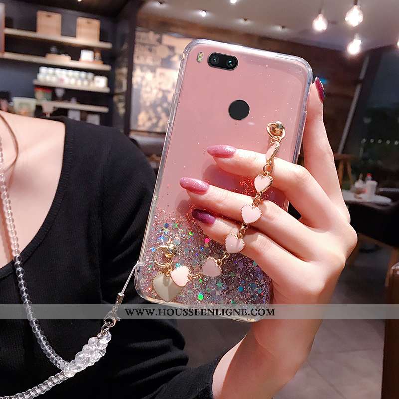 Housse Xiaomi Mi A1 Ornements Suspendus Protection Coque Rose Tempérer Étui Ciel Étoilé