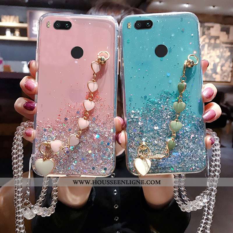 Housse Xiaomi Mi A1 Ornements Suspendus Protection Coque Rose Tempérer Étui Ciel Étoilé