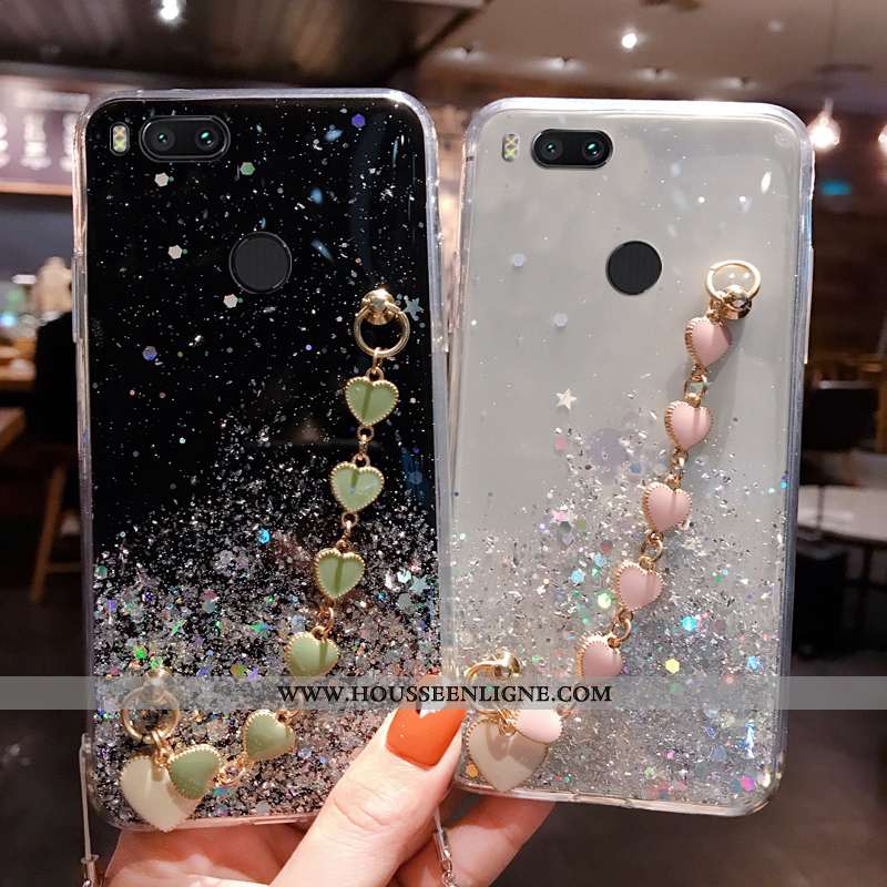 Housse Xiaomi Mi A1 Ornements Suspendus Protection Coque Rose Tempérer Étui Ciel Étoilé