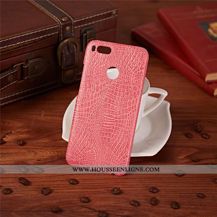 Housse Xiaomi Mi A1 Protection Cuir Téléphone Portable Petit Coque Rouge Difficile