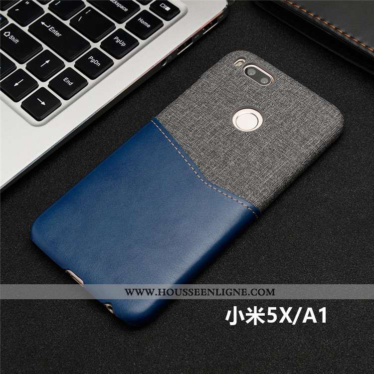 Housse Xiaomi Mi A1 Protection Petit Téléphone Portable Rouge Carte Étui Coque Marron