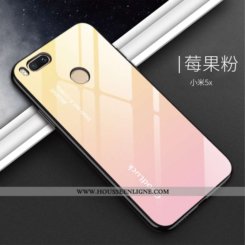 Housse Xiaomi Mi A1 Silicone Protection Téléphone Portable Difficile Noir Étui Dégradé De Couleur