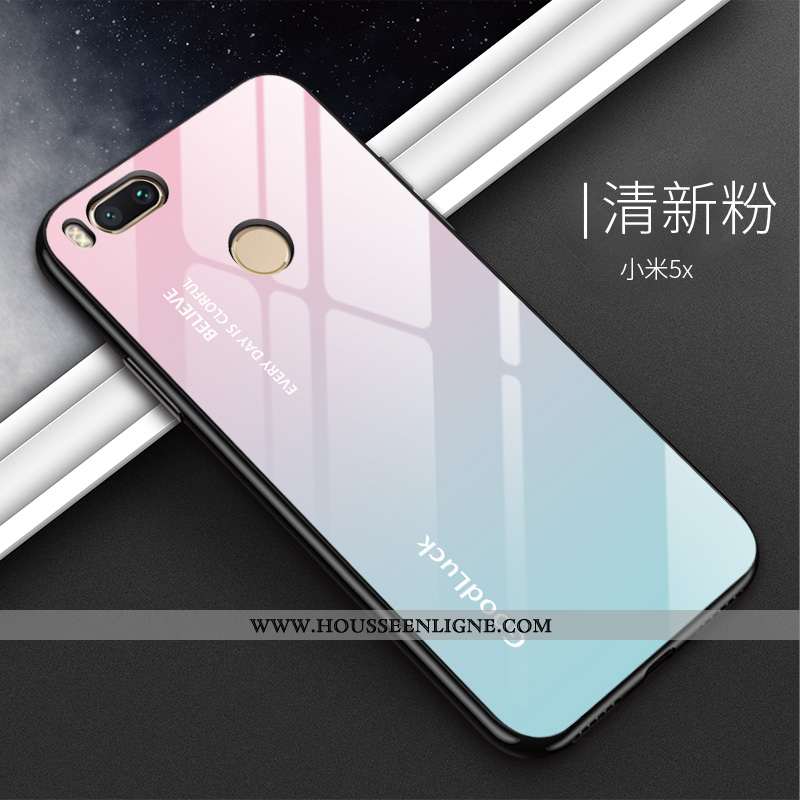 Housse Xiaomi Mi A1 Silicone Protection Téléphone Portable Difficile Noir Étui Dégradé De Couleur