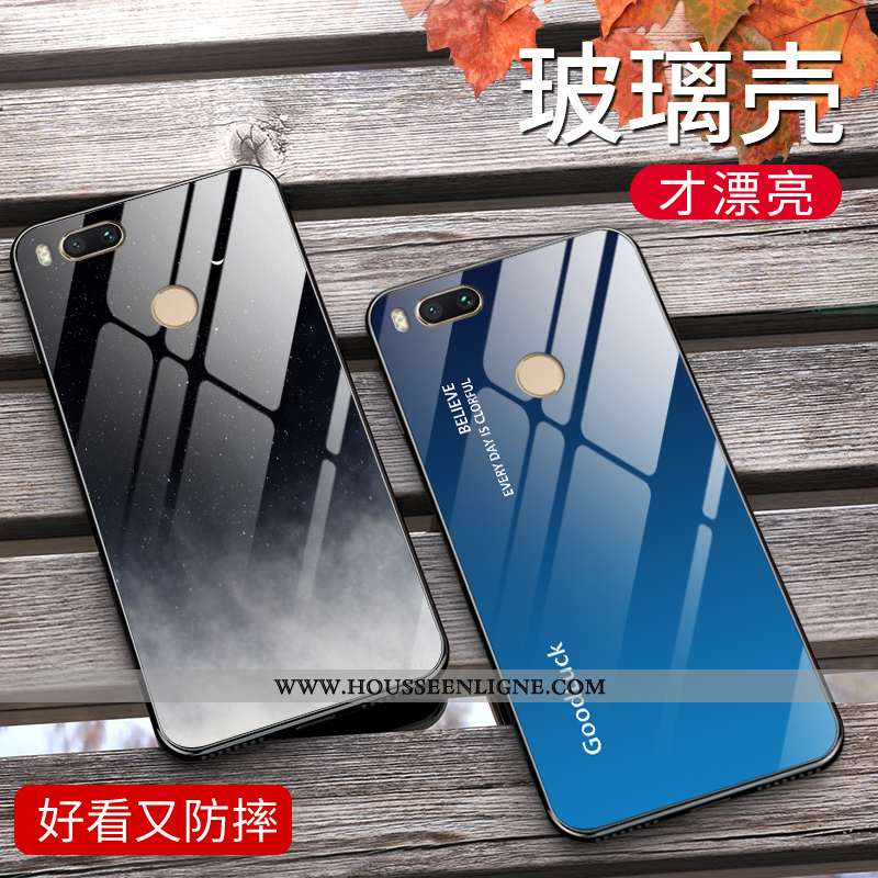 Housse Xiaomi Mi A1 Silicone Protection Téléphone Portable Difficile Noir Étui Dégradé De Couleur