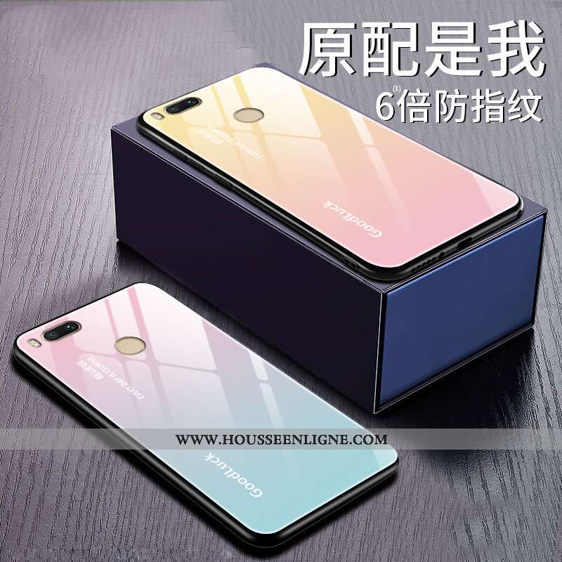 Housse Xiaomi Mi A1 Silicone Protection Téléphone Portable Difficile Noir Étui Dégradé De Couleur
