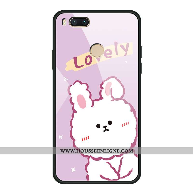 Housse Xiaomi Mi A1 Verre Créatif Petit Téléphone Portable Rose Amoureux Coque