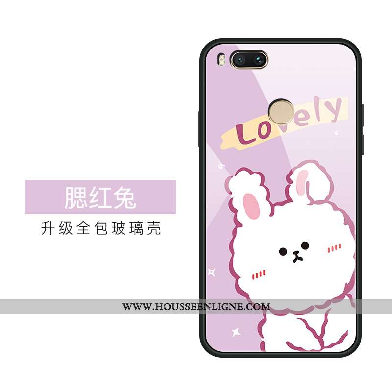 Housse Xiaomi Mi A1 Verre Créatif Petit Téléphone Portable Rose Amoureux Coque