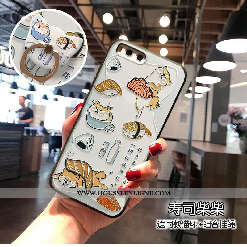 Housse Xiaomi Mi A2 Créatif Dessin Animé Charmant Coque Délavé En Daim Blanc Fluide Doux Blanche