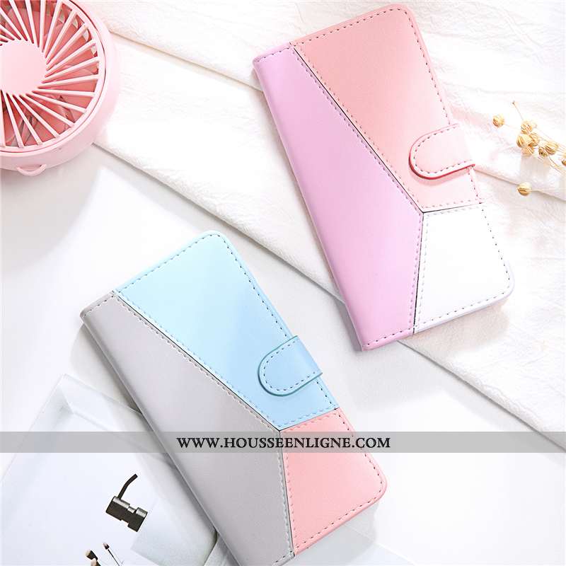 Housse Xiaomi Mi A2 Cuir Bleu Téléphone Portable Petit Amoureux Coque Étui