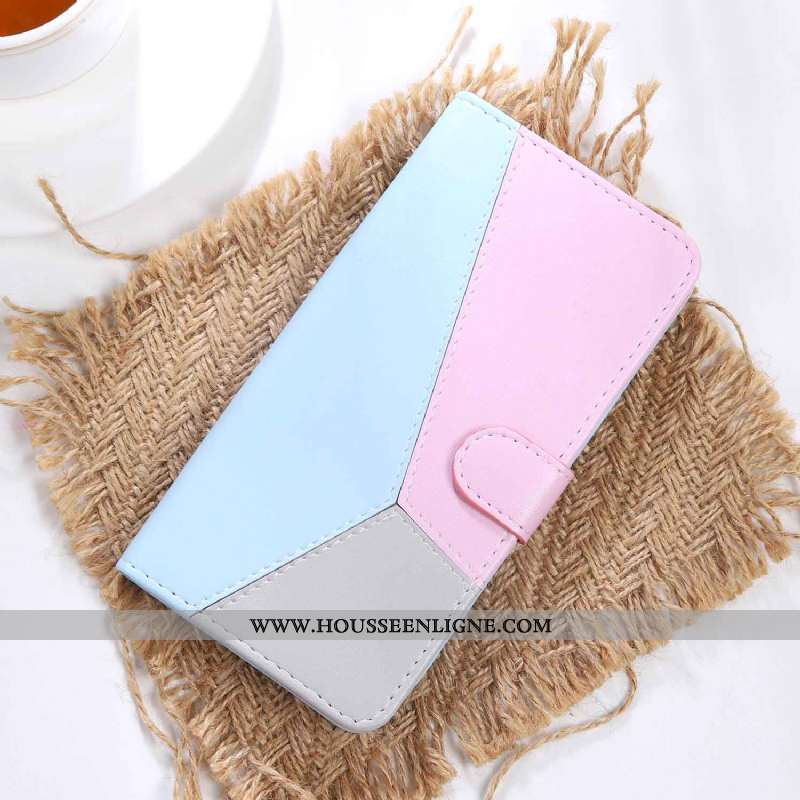 Housse Xiaomi Mi A2 Cuir Bleu Téléphone Portable Petit Amoureux Coque Étui