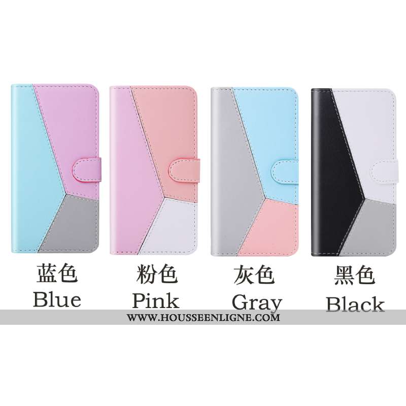Housse Xiaomi Mi A2 Cuir Bleu Téléphone Portable Petit Amoureux Coque Étui