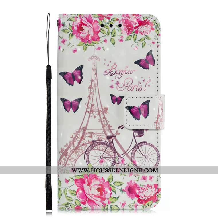 Housse Xiaomi Mi A2 Dessin Animé Cuir Clamshell Coque Rose Incassable Protection