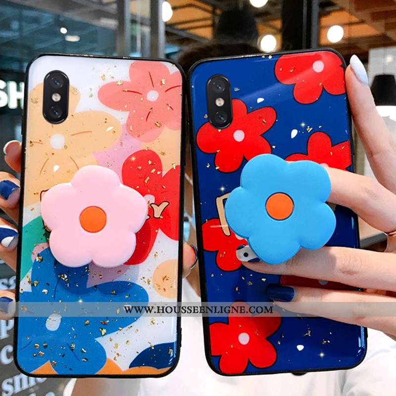 Housse Xiaomi Mi A2 Délavé En Daim Personnalité Petit Bleu Coque Protection Fluide Doux