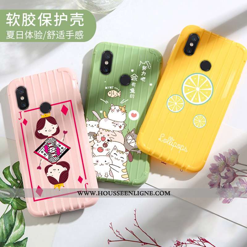 Housse Xiaomi Mi A2 Lite Charmant Tendance Fluide Doux Jeunesse Dessin Animé Incassable Net Rouge Ve