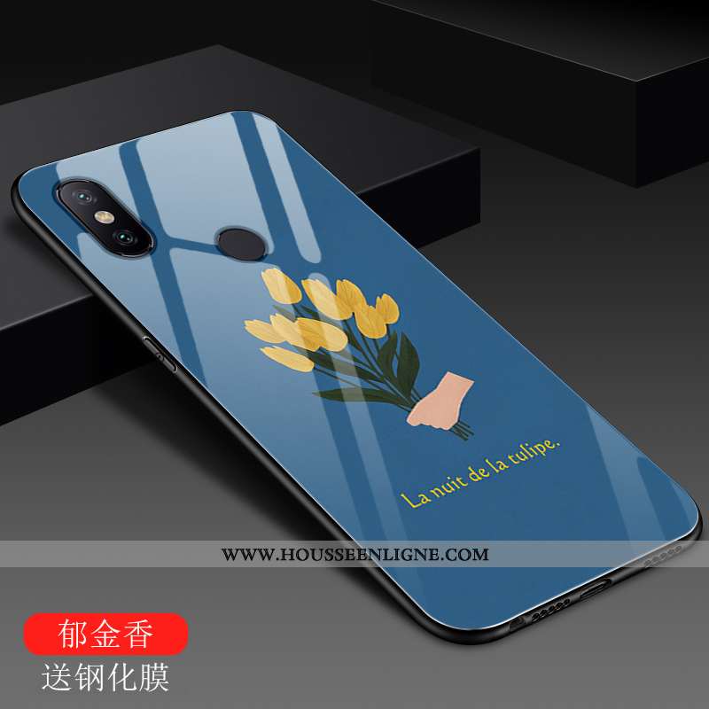 Housse Xiaomi Mi A2 Lite Créatif Tendance Protection Étui Mode Rouge Incassable Bleu