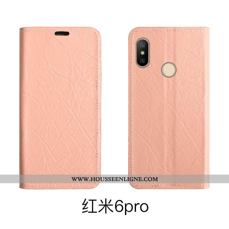 Housse Xiaomi Mi A2 Lite Cuir Silicone Jours Petit Étui Légère Rouge