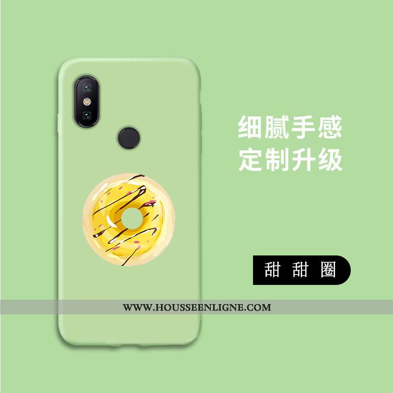 Housse Xiaomi Mi A2 Lite Délavé En Daim Personnalité Incassable Tout Compris Fluide Doux Vert Téléph