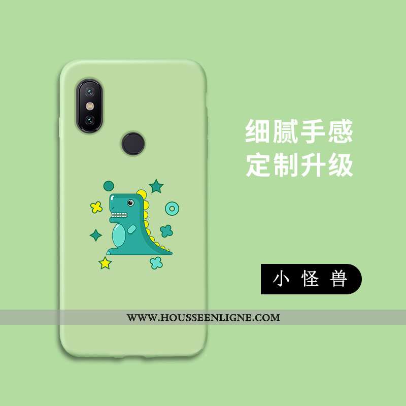 Housse Xiaomi Mi A2 Lite Délavé En Daim Personnalité Incassable Tout Compris Fluide Doux Vert Téléph