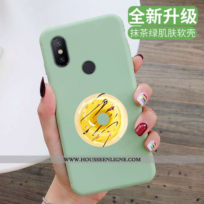 Housse Xiaomi Mi A2 Lite Délavé En Daim Personnalité Incassable Tout Compris Fluide Doux Vert Téléph