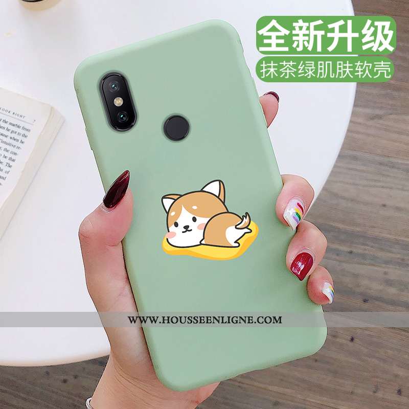 Housse Xiaomi Mi A2 Lite Délavé En Daim Personnalité Incassable Tout Compris Fluide Doux Vert Téléph