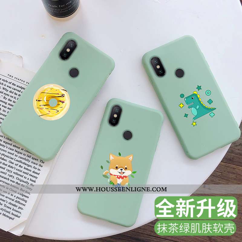 Housse Xiaomi Mi A2 Lite Délavé En Daim Personnalité Incassable Tout Compris Fluide Doux Vert Téléph
