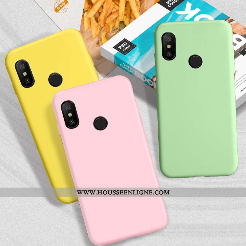 Housse Xiaomi Mi A2 Lite Fluide Doux Silicone Téléphone Portable Protection Étui Rose Tout Compris