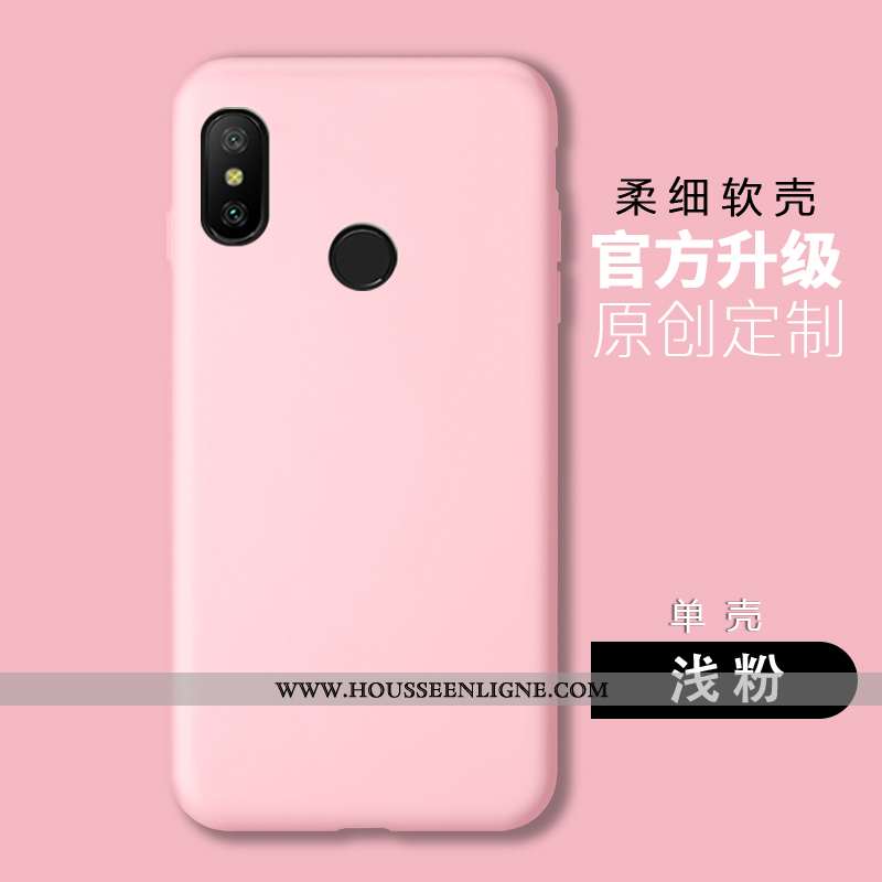 Housse Xiaomi Mi A2 Lite Fluide Doux Silicone Téléphone Portable Protection Étui Rose Tout Compris