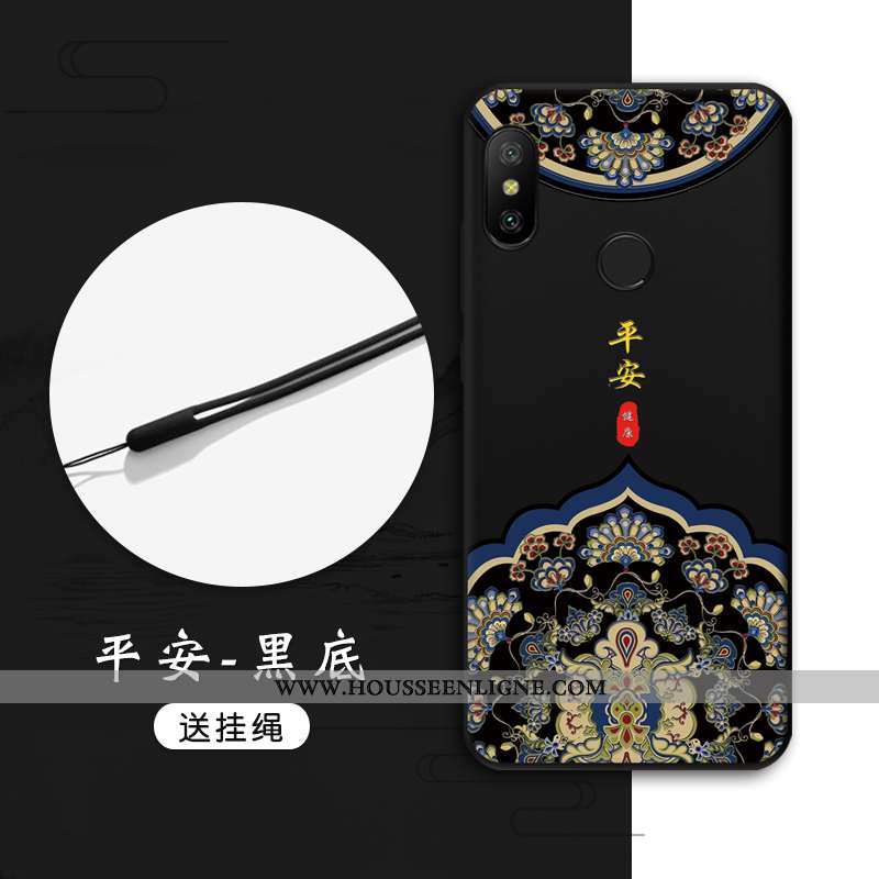 Housse Xiaomi Mi A2 Lite Gaufrage Tendance Vent Rouge Coque Nouveau Étui