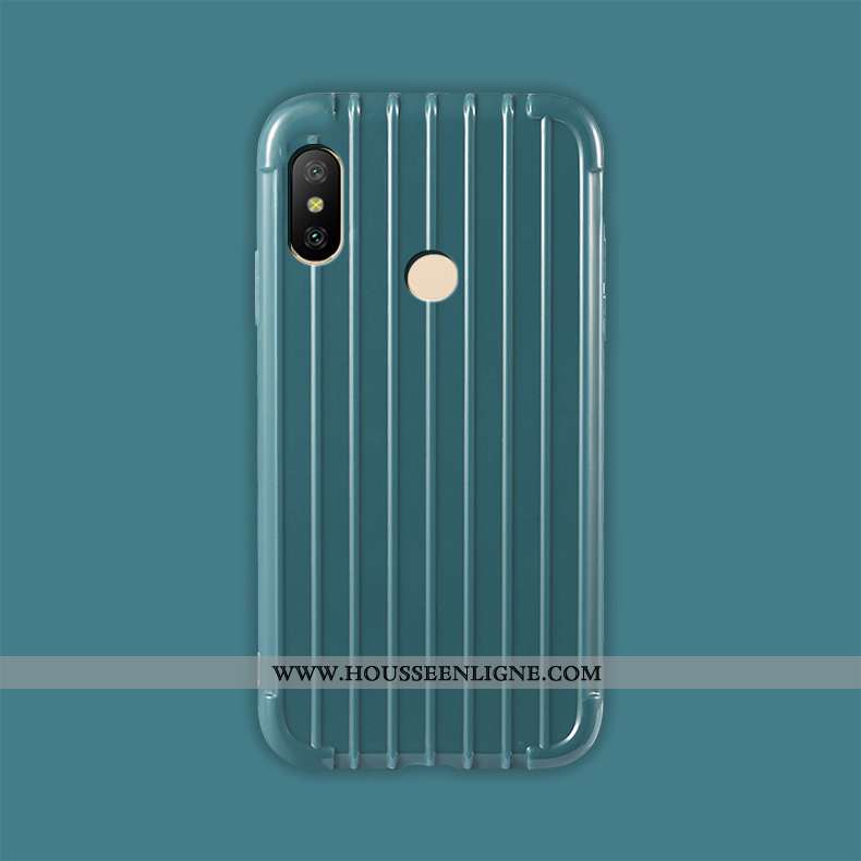 Housse Xiaomi Mi A2 Lite Mode Protection Simple Téléphone Portable Coque Rouge Incassable Bleu