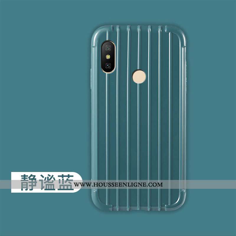 Housse Xiaomi Mi A2 Lite Mode Protection Simple Téléphone Portable Coque Rouge Incassable Bleu