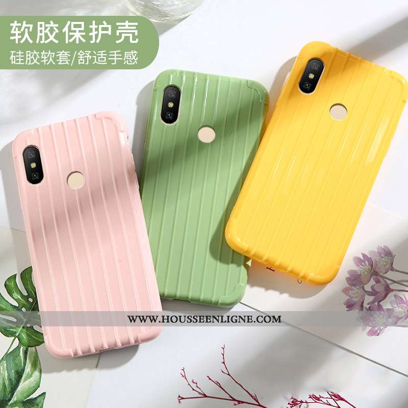 Housse Xiaomi Mi A2 Lite Mode Protection Simple Téléphone Portable Coque Rouge Incassable Bleu