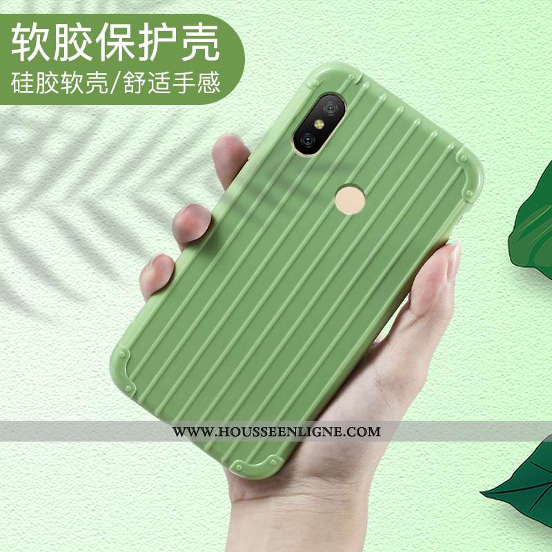 Housse Xiaomi Mi A2 Lite Mode Protection Simple Téléphone Portable Coque Rouge Incassable Bleu
