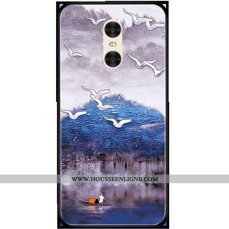 Housse Xiaomi Mi A2 Lite Tendance Fluide Doux Incassable Téléphone Portable Fleur Noir Bleu