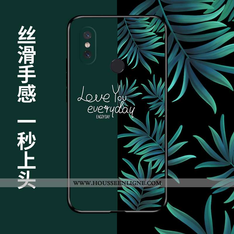 Housse Xiaomi Mi A2 Personnalité Créatif Silicone Étui Tout Compris Protection Petit Verte