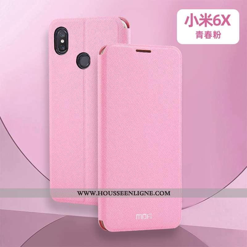 Housse Xiaomi Mi A2 Silicone Accessoires Tout Compris Clamshell Réveillez-vous Téléphone Portable In